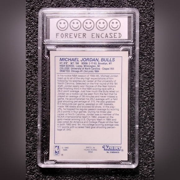 Michael Jordan Chicago Bulls Starting Lineup Vintage Basketball Card Mint - Picture 2 of 2